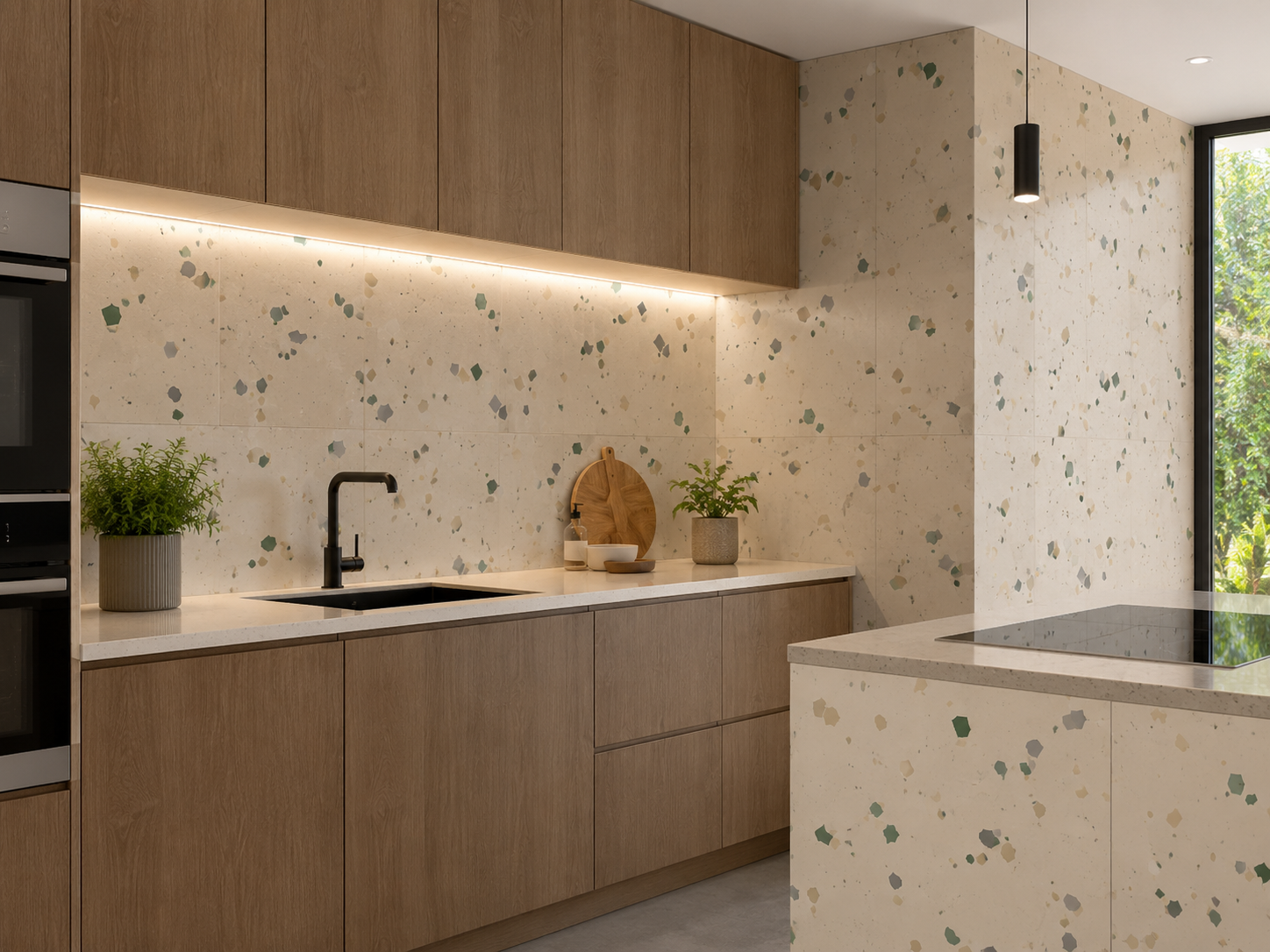 Cocina PVC acabado Mármol Terrazo